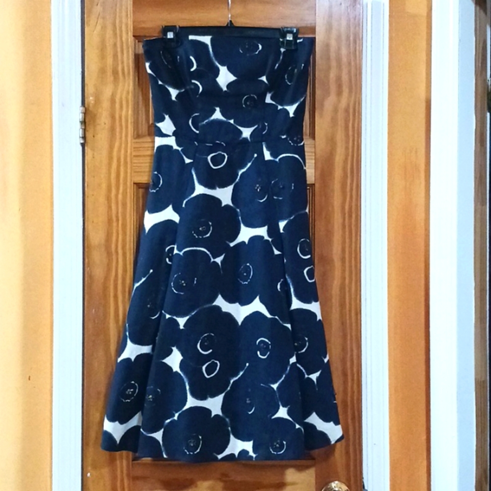 The Limited 100% Linen Fit and Flare Strapless Tube Dress
